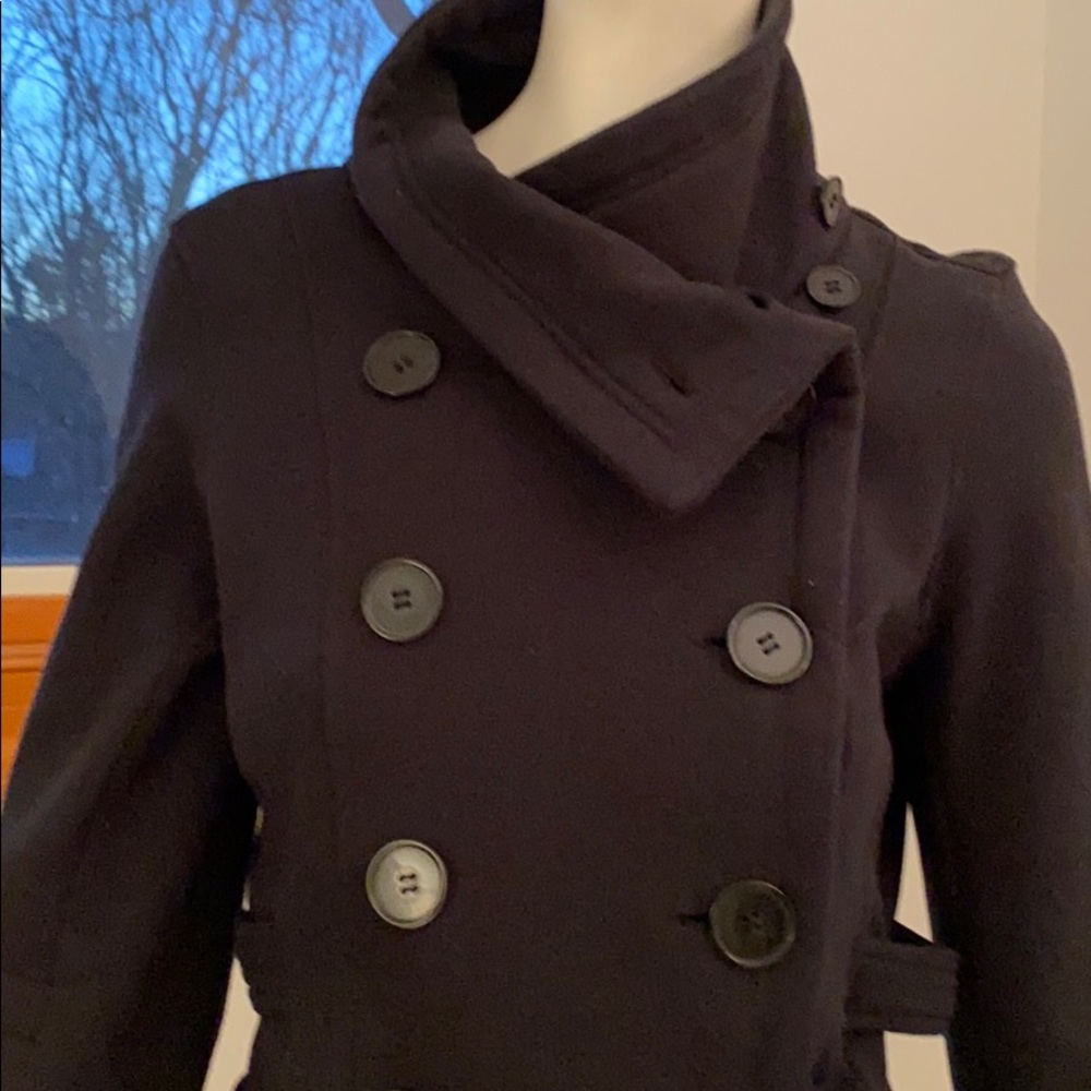 Cute Black Jacket Peacoat Style Jacket by BROWNIE